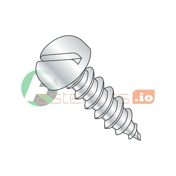 Newport Fasteners Sheet Metal Screw, #12 x 1 in, Zinc Plated Steel Pan Head Slotted Drive, 4000 PK 859082 - main